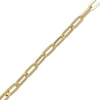 Thumbnail Image 2 of Paperclip Chain Bracelet 7.7mm Hollow 10K Yellow Gold 7.5&quot;