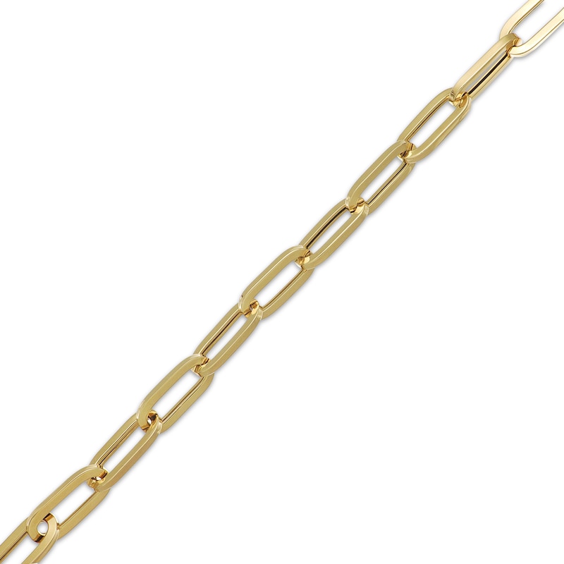 Main Image 2 of Paperclip Chain Bracelet 7.7mm Hollow 10K Yellow Gold 7.5&quot;