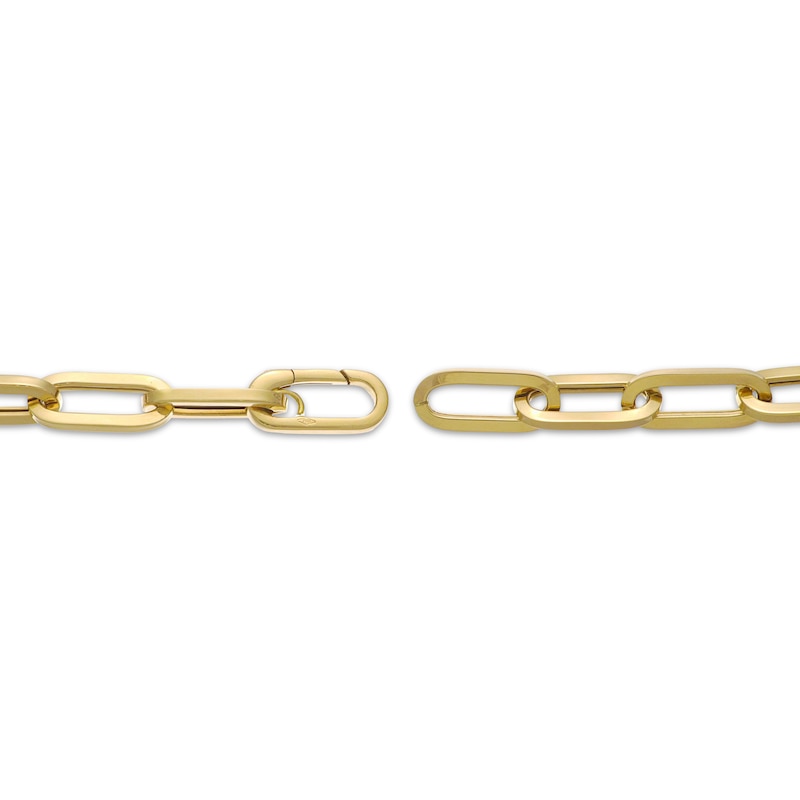 Main Image 3 of Paperclip Chain Bracelet 7.7mm Hollow 10K Yellow Gold 7.5&quot;