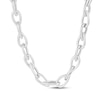 Thumbnail Image 1 of Pear-Shaped Link Chain Necklace Hollow Sterling Silver 18"