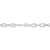 Thumbnail Image 3 of Pear-Shaped Link Chain Necklace Hollow Sterling Silver 18"