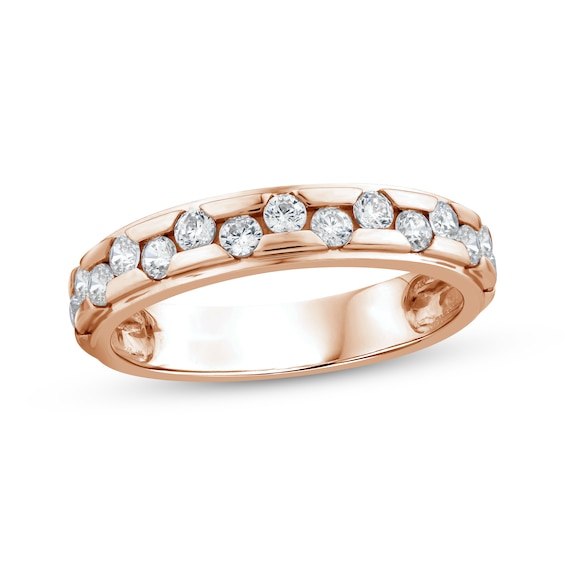 Now + Forever Lab-Grown Diamonds Anniversary Ring 5/8 ct tw 14K Rose Gold