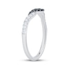 Thumbnail Image 2 of Now + Forever Black & White Diamond Chevron Anniversary Ring 1/4 ct tw 14K White Gold
