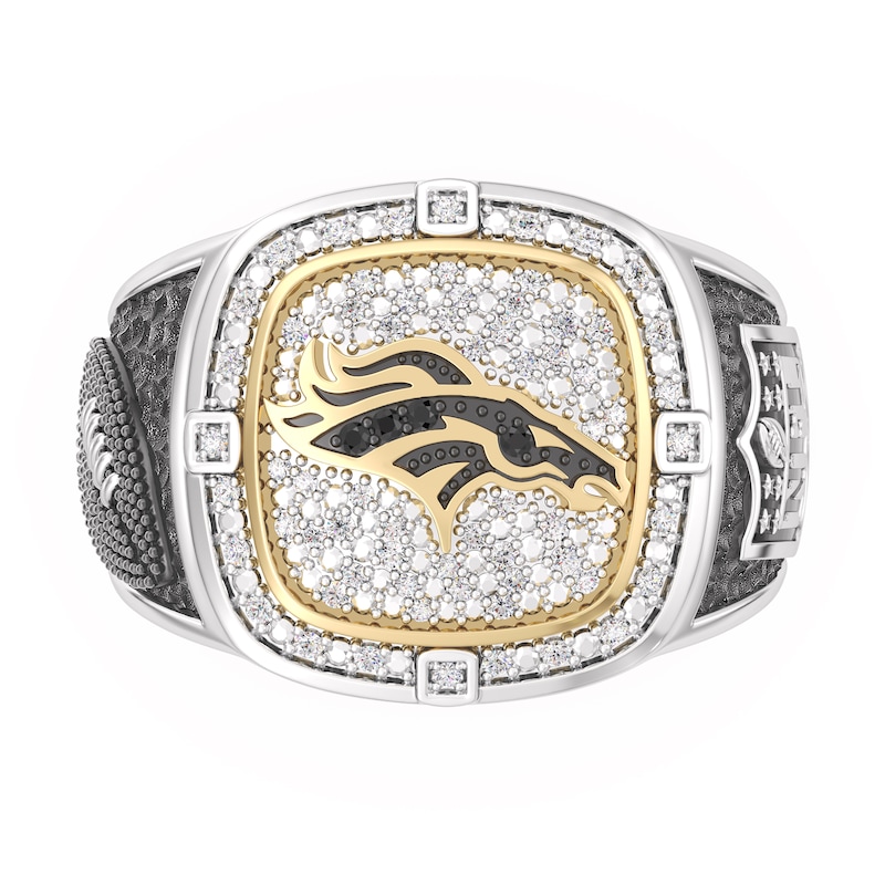 Main Image 1 of True Fans Denver Broncos Championship Ring Sterling Silver & 10K Yellow Gold Ring