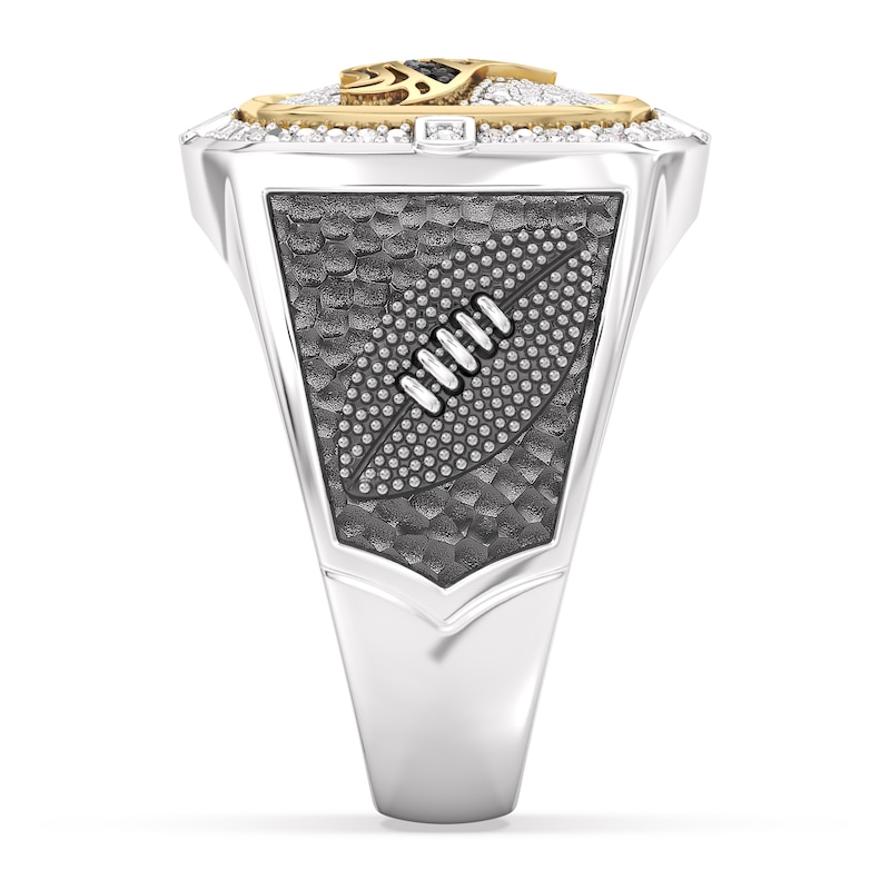 Main Image 4 of True Fans Denver Broncos Championship Ring Sterling Silver & 10K Yellow Gold Ring