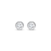 Thumbnail Image 2 of KAY Lab-Grown Diamonds Round-Cut Bezel-Set Solitaire Stud Earrings 1 ct tw 14K White Gold (F/SI2)