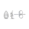 Thumbnail Image 3 of Diamond Solitaire Teardrop Stud Earrings 1/10 ct tw 10K White Gold (I/I2)