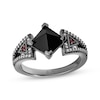 Thumbnail Image 1 of Star Wars Darth Vader Black Onyx, Garnet & Diamond Ring 1/6 ct tw Black Rhodium-Plated Sterling Silver