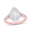 Thumbnail Image 1 of Now + Forever Lab-Grown Diamonds Pear-Shaped Halo Engagement Ring 2-1/4 ct tw 14K Two-Tone Gold