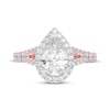 Thumbnail Image 3 of Now + Forever Lab-Grown Diamonds Pear-Shaped Halo Engagement Ring 2-1/4 ct tw 14K Two-Tone Gold