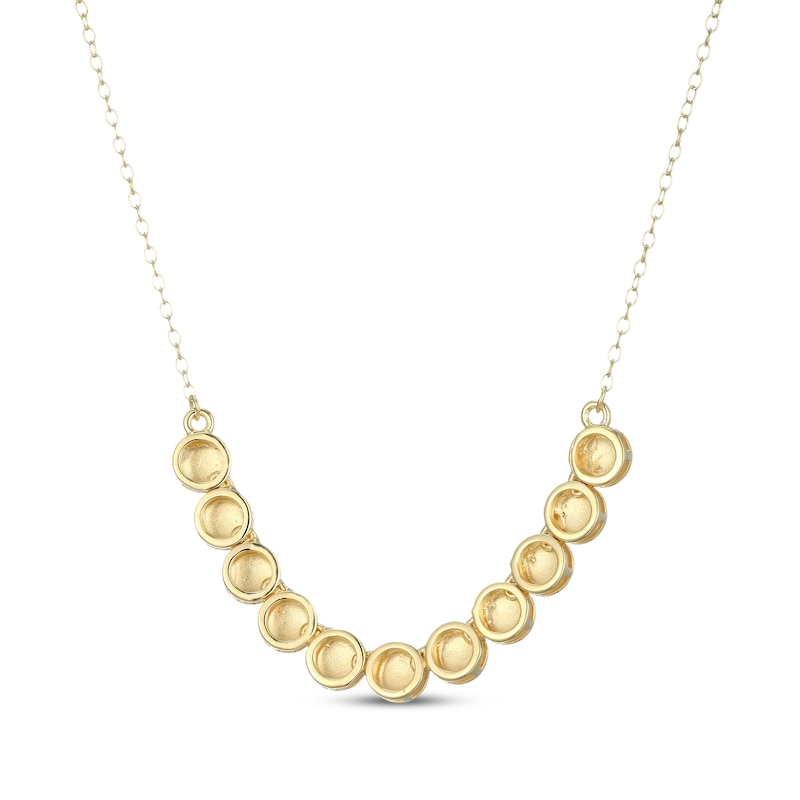 Main Image 3 of Disc Necklace 18K Yellow Gold-Plated Sterling Silver 18"
