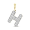 Thumbnail Image 1 of Diamond Puff Letter H Initial Charm 1/3 ct tw 10K Yellow Gold