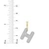 Thumbnail Image 3 of Diamond Puff Letter H Initial Charm 1/3 ct tw 10K Yellow Gold