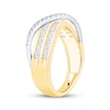 Thumbnail Image 2 of Now + Forever Diamond Crossover Anniversary Ring 3/4 ct tw 14K Two-Tone Gold