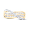 Thumbnail Image 3 of Now + Forever Diamond Crossover Anniversary Ring 3/4 ct tw 14K Two-Tone Gold