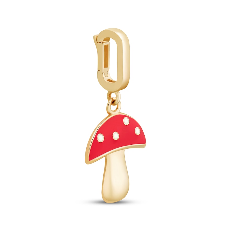 Main Image 2 of Charmed Memories Mushroom Enamel Charm 10K Yellow Gold