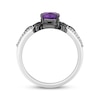 Thumbnail Image 3 of Disney Treasures The Nightmare Before Christmas Oval-Cut Amethyst & Diamond Ring 1/10 ct tw Sterling Silver