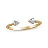 Thumbnail Image 1 of STUDIO BY KAY Diamond Deconstructed Open Ring 1/10 ct tw 24K Yellow Gold Vermeil Sterling Silver