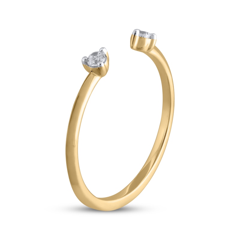 Main Image 2 of STUDIO BY KAY Diamond Deconstructed Open Ring 1/10 ct tw 24K Yellow Gold Vermeil Sterling Silver