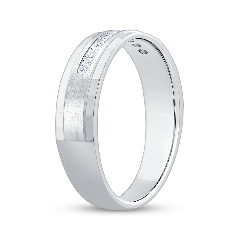 Main Image 2 of Now + Forever Men's Diamond Nine-Stone Wedding Band 1/4 ct tw 10K White Gold