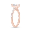 Thumbnail Image 2 of Now + Forever Pear-Shaped Lab-Grown Diamond Halo Engagement Ring 3/4 ct tw 14K Rose Gold