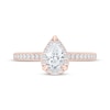 Thumbnail Image 3 of Now + Forever Pear-Shaped Lab-Grown Diamond Halo Engagement Ring 3/4 ct tw 14K Rose Gold