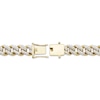 Thumbnail Image 3 of Men's 9mm Pavé-Set Diamond Curb Chain Bracelet 1 ct tw Hollow 10K Yellow Gold 8.25"