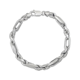 4.3mm Diamond-Cut Rope Chain Bracelet Solid Sterling Silver 8.5"