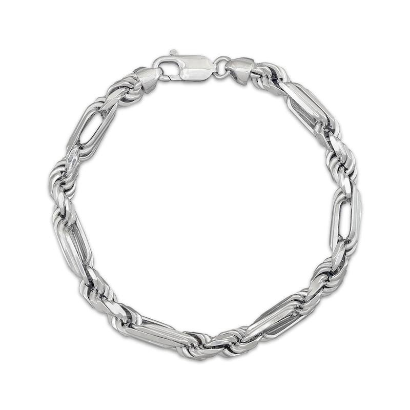 Main Image 1 of 4.3mm Diamond-Cut Rope Chain Bracelet Solid Sterling Silver 8.5"