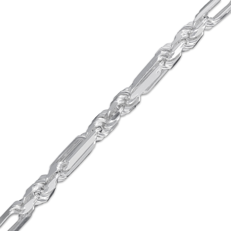 Main Image 2 of 4.3mm Diamond-Cut Rope Chain Bracelet Solid Sterling Silver 8.5"