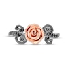 Thumbnail Image 4 of Disney Treasures The Nightmare Before Christmas Black Diamond Rose Ring 1/10 ct tw Sterling Silver & 10K Rose Gold