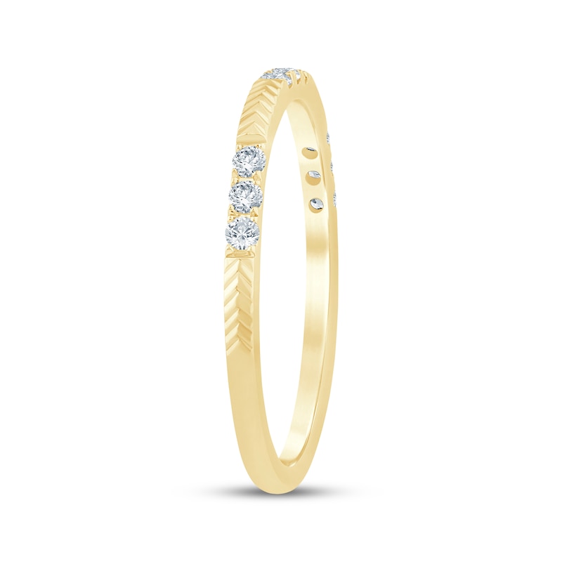 Main Image 2 of Now + Forever Diamond Station Anniversary Ring 1/6 ct tw 10K Yellow Gold