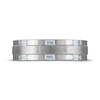 Thumbnail Image 3 of Now + Forever Men's Baguette-Cut Diamond Wedding Band 1/4 ct tw 10K White Gold