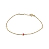 Thumbnail Image 1 of STUDIO BY KAY Lab-Created Ruby & White Lab-Created Sapphire Bezel-Set Bracelet 24K Yellow Gold Vermeil Sterling Silver 7.5"