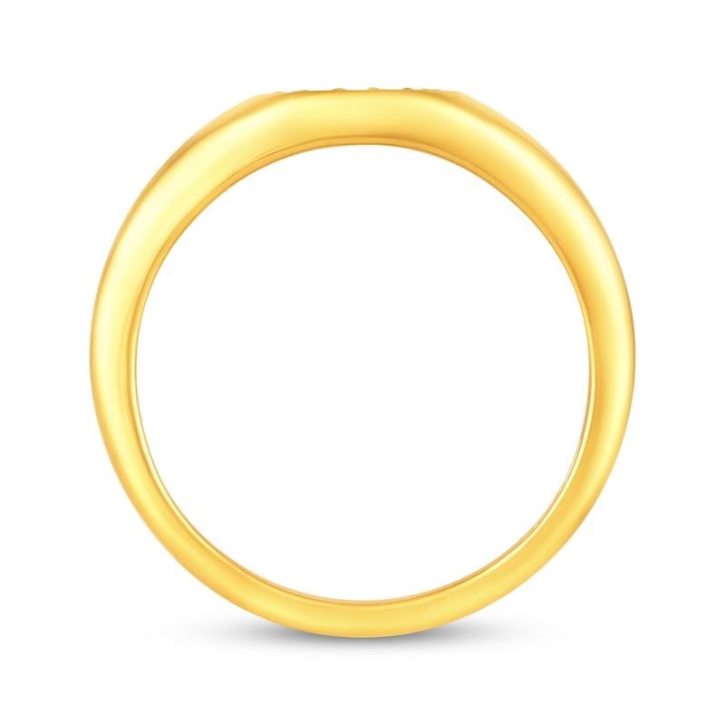 Main Image 3 of STUDIO BY KAY Diamond Signet Ring 1/10 ct tw 24K Yellow Gold Vermeil Sterling Silver
