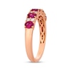 Thumbnail Image 2 of Le Vian Oval-Cut Ruby Ring 1/6 ct tw Diamonds 14K Strawberry Gold