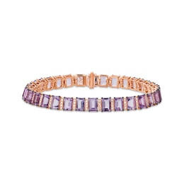 Le Vian Octagon-Cut Light Amethyst Bracelet 3/4 ct tw Diamonds 14K Strawberry Gold 7"