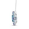 Thumbnail Image 2 of Le Vian Blue Topaz & Amethyst Necklace 1/4 ct tw Diamonds 14K Vanilla Gold 20"
