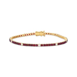 Le Vian Ruby Bracelet 3/8 ct tw Diamonds 14K Honey Gold 7"