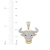 Thumbnail Image 3 of Men's Diamond & Lab-Created Ruby Bull Head Charm 3/4 ct tw 10K Yellow Gold
