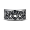 Thumbnail Image 3 of Men's Black Diamond Curb Link Ring 3/8 ct tw Stainless Steel