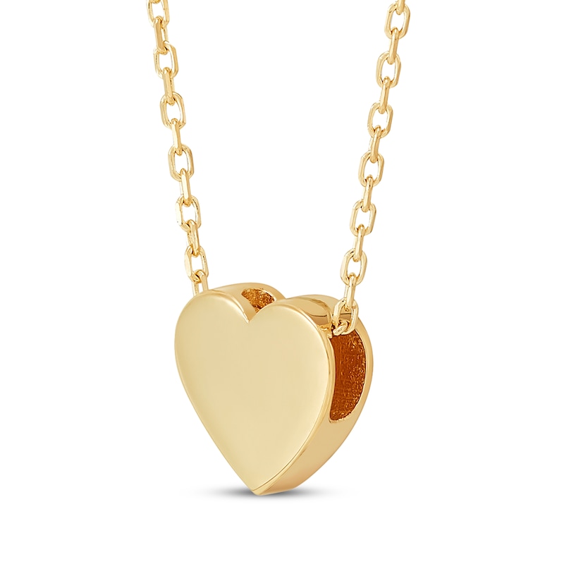 Main Image 2 of Heart Necklace 14K Yellow Gold 17"