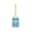 Thumbnail Image 1 of Charmed Memories Emerald-Cut Blue Cubic Zirconia Charm 10K Yellow Gold