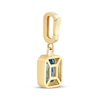Thumbnail Image 3 of Charmed Memories Emerald-Cut Blue Cubic Zirconia Charm 10K Yellow Gold