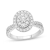 Thumbnail Image 1 of Now + Forever Multi-Diamond Oval Halo Engagement Ring 1 ct tw 10K White Gold