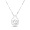 Thumbnail Image 1 of KAY Lab-Grown Diamonds Round-Cut Solitaire Pear-Shaped Frame Necklace 1/3 ct tw Sterling Silver 18" (F/SI2)