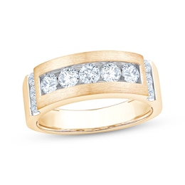 Now + Forever Lab-Grown Diamonds Men's Wedding Band 1 ct tw 14K Yellow Gold