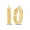 Thumbnail Image 1 of Textured Hoop Earrings Hollow 10K Yellow Gold