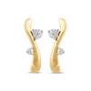 Thumbnail Image 2 of STUDIO BY KAY Lab-Grown Diamond Curve Earrings 1/5 ct tw 24K Yellow Gold Vermeil Sterling Silver