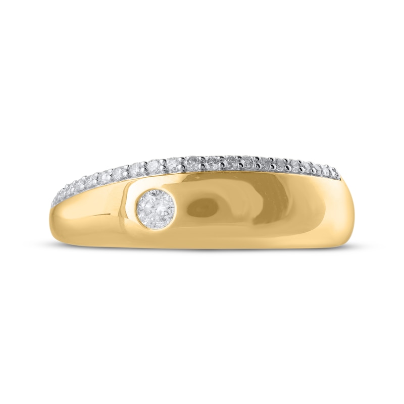 Main Image 3 of STUDIO BY KAY Lab-Grown Diamond Diagonal Ring 1/5 ct tw 24K Yellow Gold Vermeil Sterling Silver
